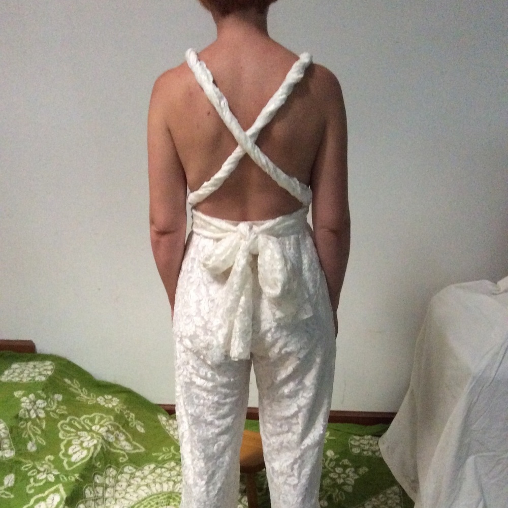 Lace Bridal Jumpsuit - Picture 4 of 8